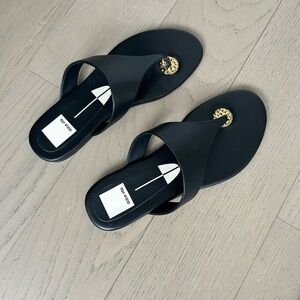 Dolce Vita Black Sandals with Gold Accent